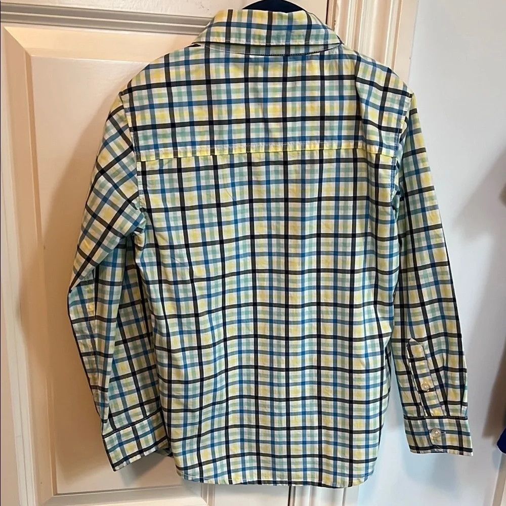 Carter's Plaid Button-Down Shirt - Blue, Yellow, White